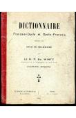 WINTZ R.P. Edouard, Missionnaire de la Congrégation du Saint-Esprit (Casamance, Sénégambie) - Dictionnaire Français-Dyola et Dyola-Français précédé d'un essai de grammaire