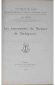  SACHS Curt - Les instruments de musique de Madagascar