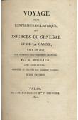  MOLLIEN Gaspard - Voyage dans l'intérieur de l'Afrique aux sources du Sénégal et de la Gambie fait en 1818 par ordre du Gouverneur.…