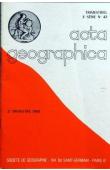  Acta Geographica n° 42  - 2e trimestre 1980 - Hommage à Charles-Henri Pobéguin (1856-1951)