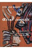  KAOZE Stefano - Œuvre complète. Edition établie par Maurice Amuri Mpala-Lutebele et Jean-Claude Kangomba Lulamba