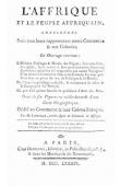  LAMIRAL Dominique - L'AFFRIQUE et le Peuple Affriquain, considérés sous tous leurs rapports avec notre commerce & nos colonies