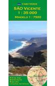  REITMAIER Pitt, FORTES Lucete - Cabo Verde - Sao Vicente, carte au  1:35.000 avec plan de ville Mindelo 1:7.500. 2eme édition