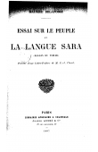  DELAFOSSE Maurice - Essai sur le peuple et la langue Sara