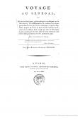  DURAND Jean Baptiste Léonard - Voyage au Sénégal (volume de texte)