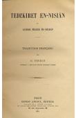 HOUDAS O., (traducteur) - Tedzkiret en Nisian fi Akhbar Molouk es Soudan; suivi de l'histoire de Sokoto