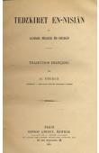  HOUDAS O., (traducteur) - Tedzkiret en Nisian fi Akhbar Molouk es Soudan; suivi de l'histoire de Sokoto