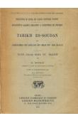  Abderrahman Ben Abdallah Ben 'Imran Ben 'Amir Es-Sa'di - Tarikh Es-Soudan. Reproduction photographique de l'édition originale de 1898-1900