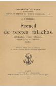  AESCOLY Aaron Zéeb - Recueil de textes Falachas. Introduction. Textes éthiopiens (édition critique et traduction). Index