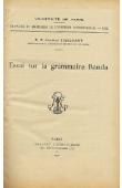  TISSERANT Charles - Essai sur la grammaire Banda