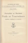 GADEN Henri - Proverbes et maximes peuls et toucouleurs, traduits, expliqués et annotés