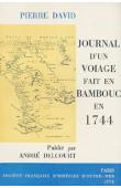 DAVID Pierre-Félix-Barthélémy, DELCOURT André (publié par) - Journal d'un voiage fait en Bambouc en 1744