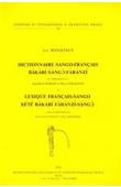  BOUQUIAUX Luc, KOBOZO Jean-Marie, DIKI-KIDIRI Marcel - Dictionnaire sango-français (Centrafrique). Lexique français-sango