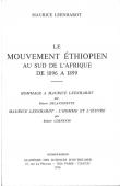  LEENHARDT Maurice - Le mouvement éthiopien au Sud de l'Afrique de 1896 à 1899