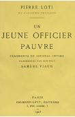  LOTI Pierre - Un jeune officier pauvre. Fragments de journal intime rassemblés par son fils Samuel Viaud