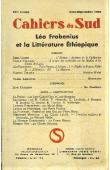  Cahiers du Sud 208 - Léo Frobenius et la littérature éthiopique