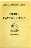  études camerounaises - n°25-26 - Mars-Juin 1949 