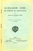  FAUBLEE Jacques, FAUBLEE Marcelle - Le syllabaire arabe du Sud-Est de Madagascar